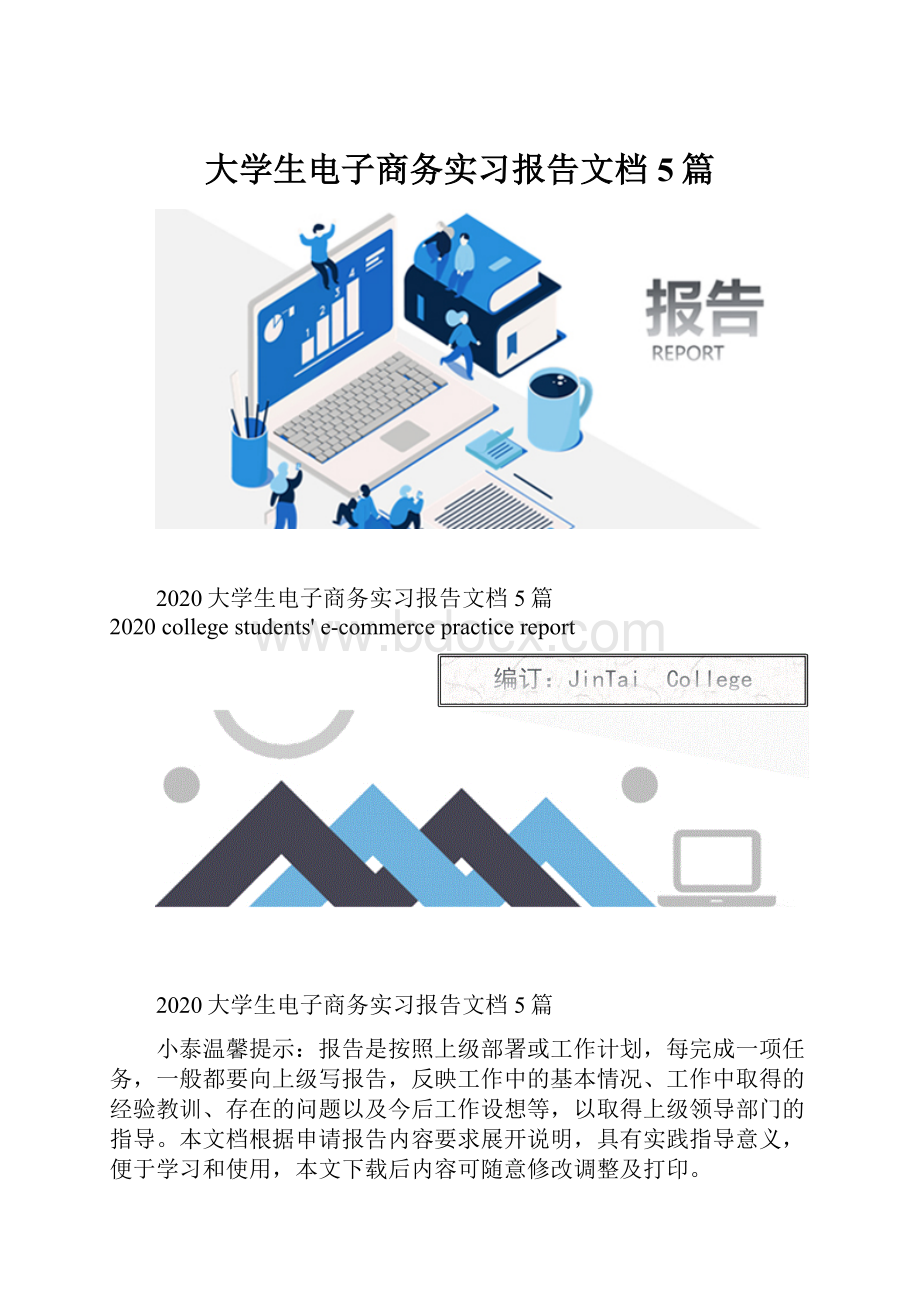 大学生电子商务实习报告文档5篇.docx