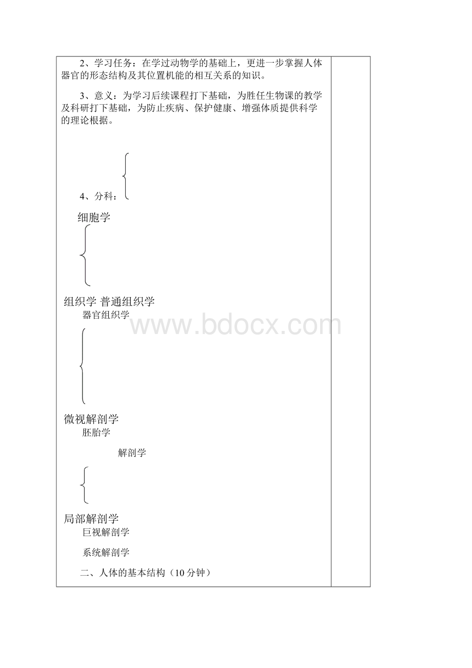 教学能力测试《人体组织学与解剖学》教案.docx_第2页