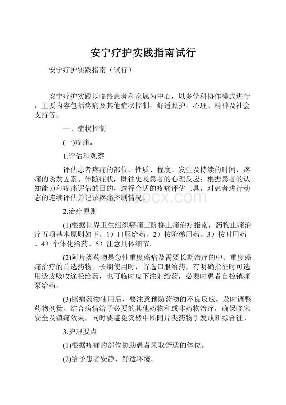 安宁疗护实践指南试行.docx