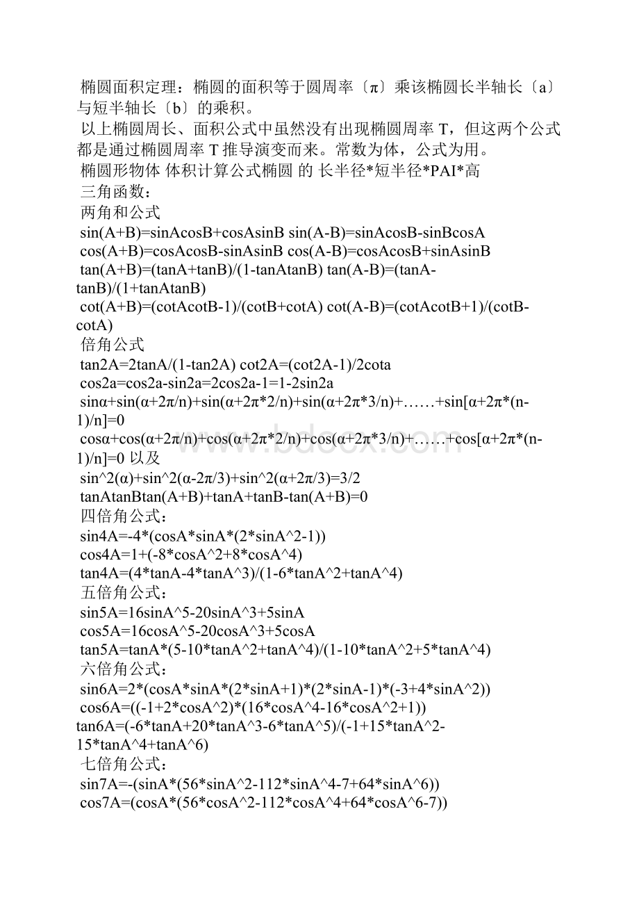 高中数学公式大全最全面最详细高中数学公式大全抛物线y.docx_第2页