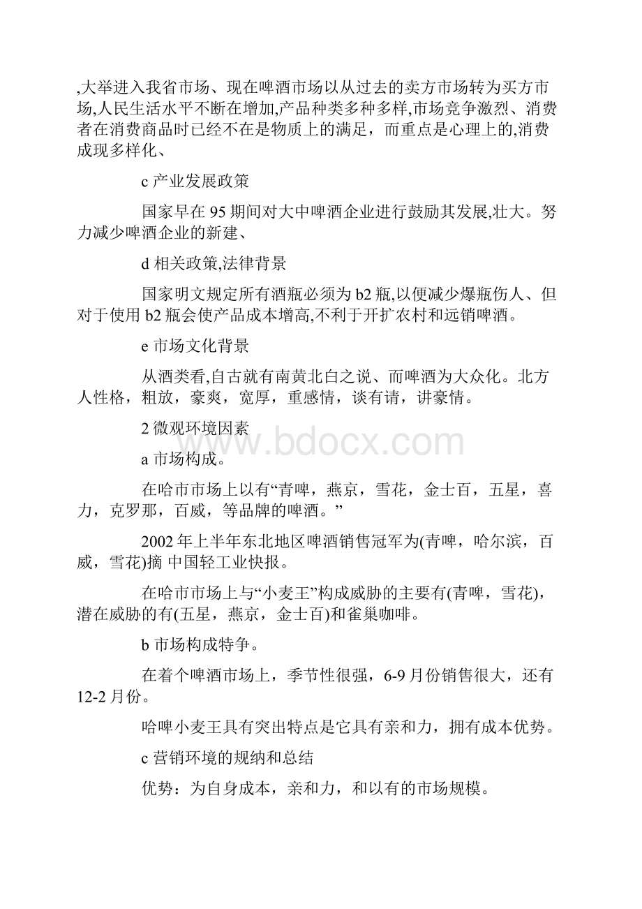 啤酒品牌的市场营销广告策划书范文.docx_第2页