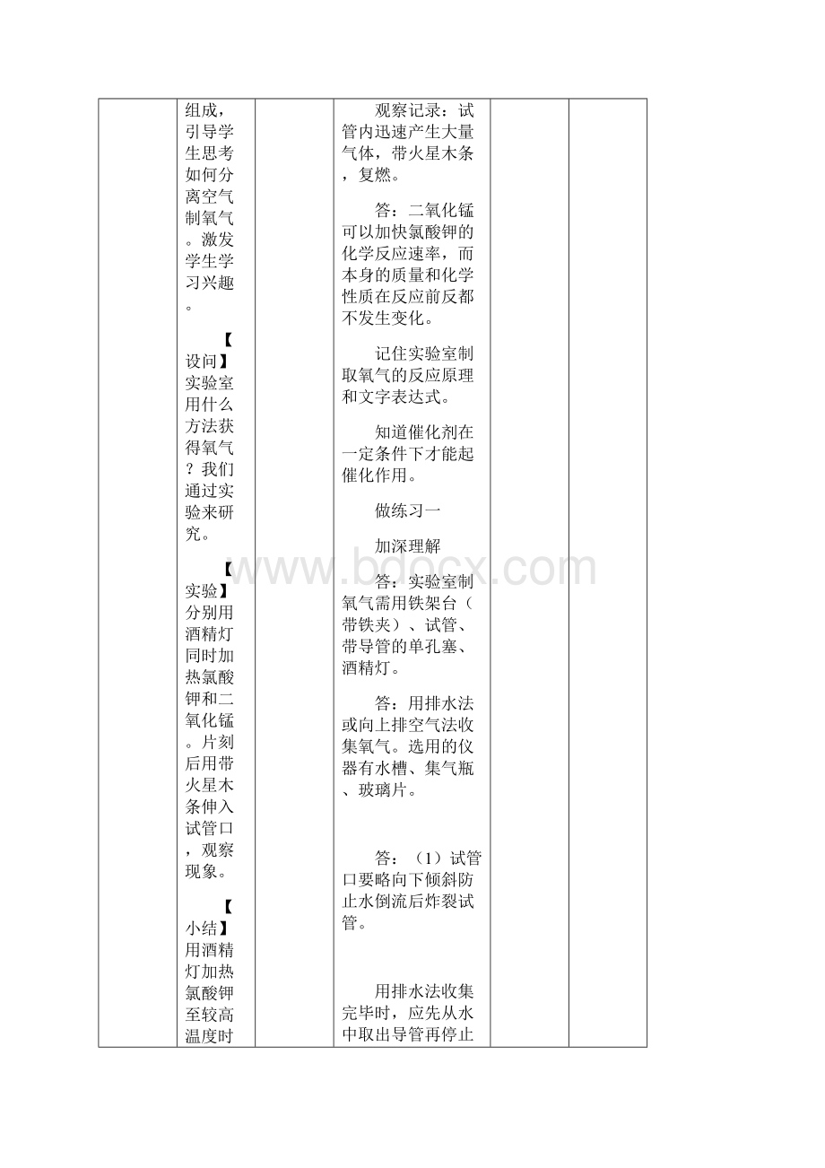 人教版九年级化学上册第二单元课题3《制取氧气》教案.docx_第3页