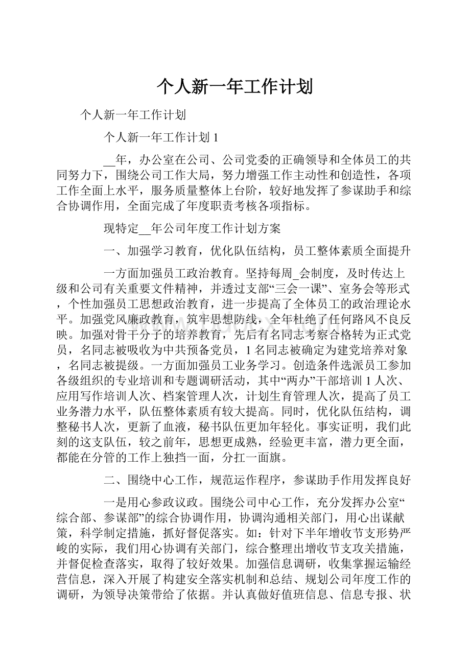 个人新一年工作计划.docx