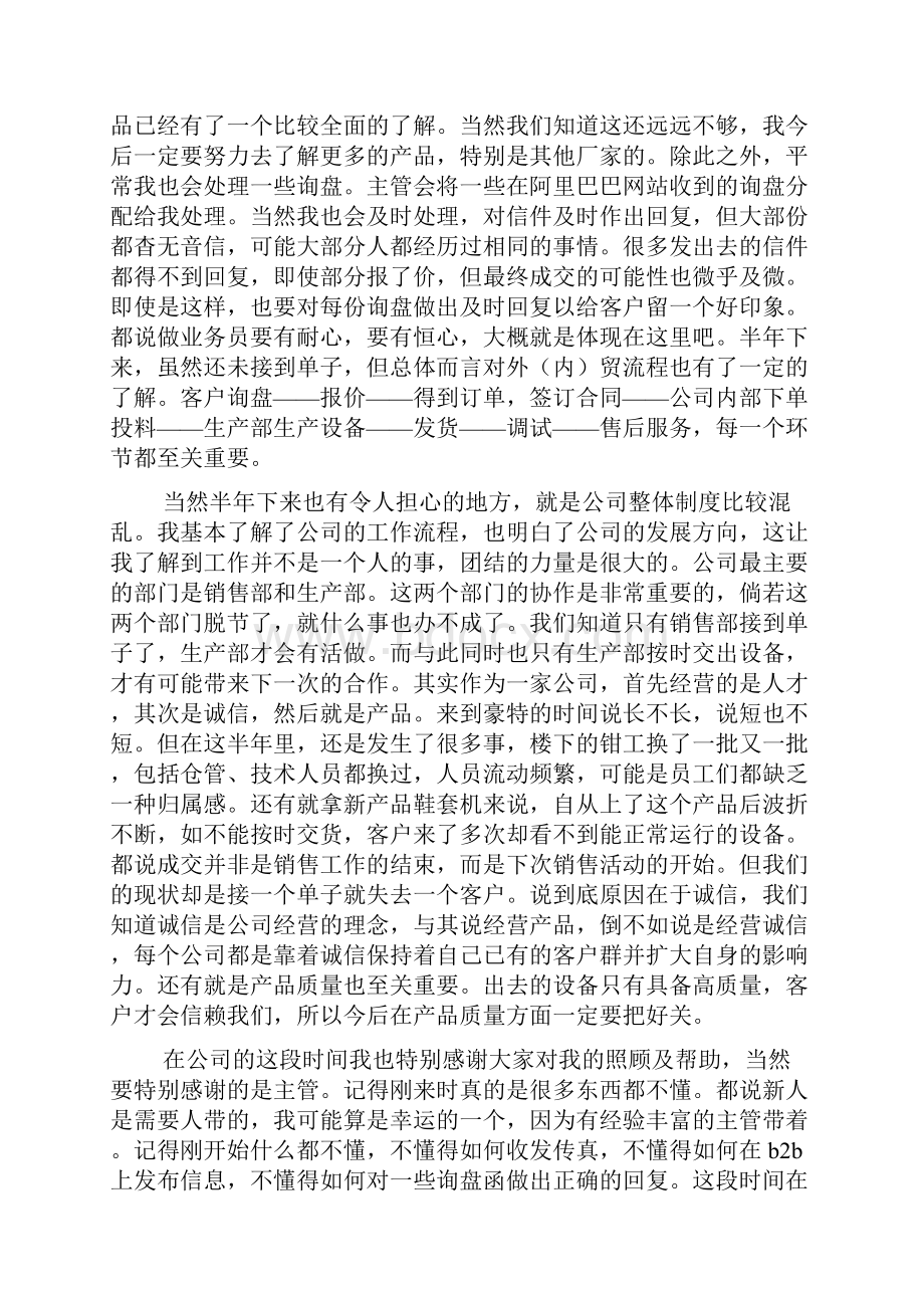 业务员月工作总结文档5篇.docx_第3页