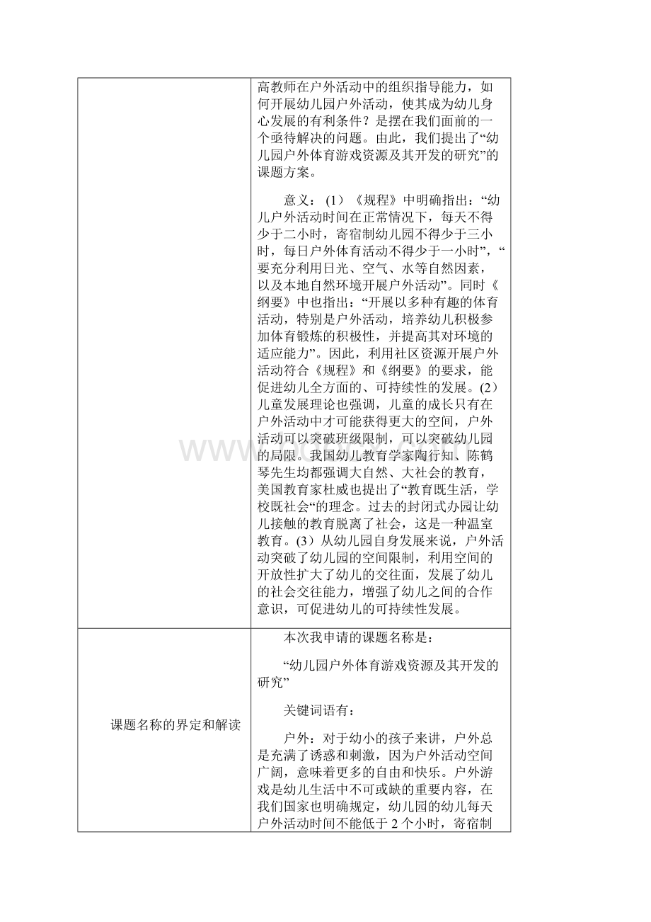 幼儿园《户外体育游戏资源及其开发的研究》课题实施方案.docx_第2页