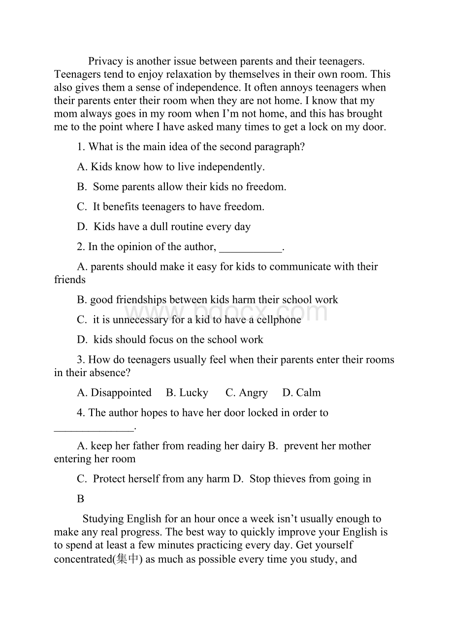 辽宁省阜蒙县第二高级中学学年高一英语上学期期末考试试题.docx_第2页