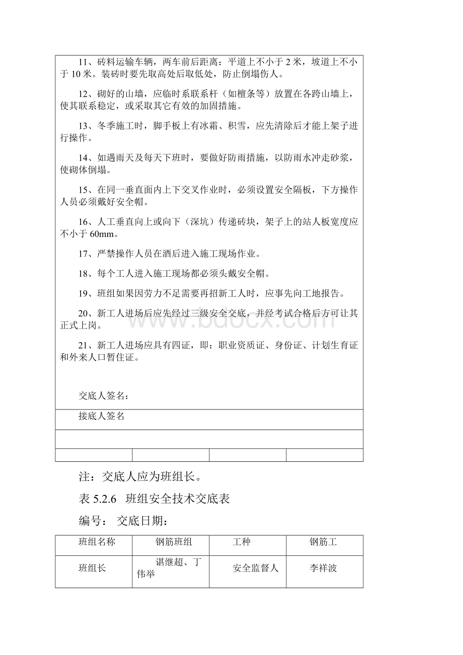 班组安全技术交底表.docx_第2页