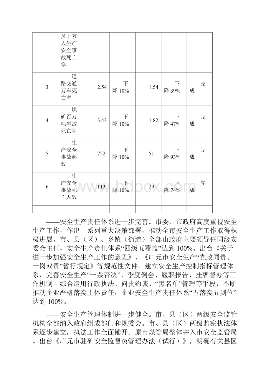 广元市安全生产和职业卫生十三五规划.docx_第3页