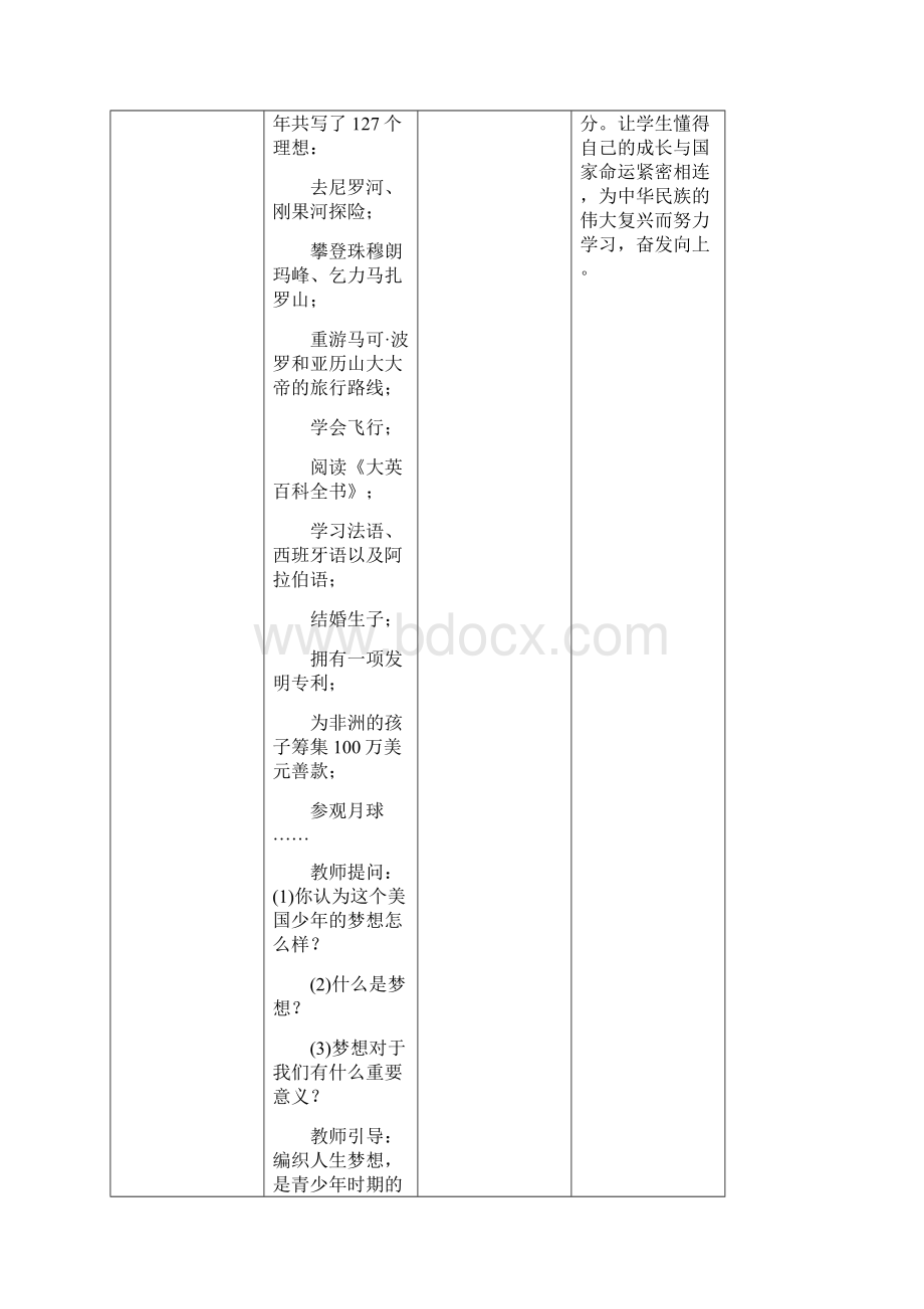 七年级政治上册 112 少年有梦教案 新人教版道德与法治.docx_第3页