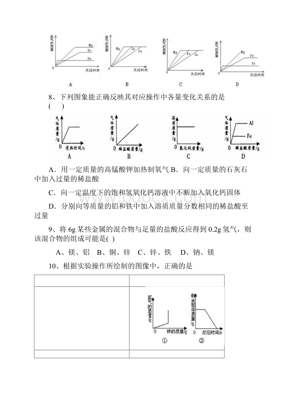 金属的化学性质专题.docx_第2页