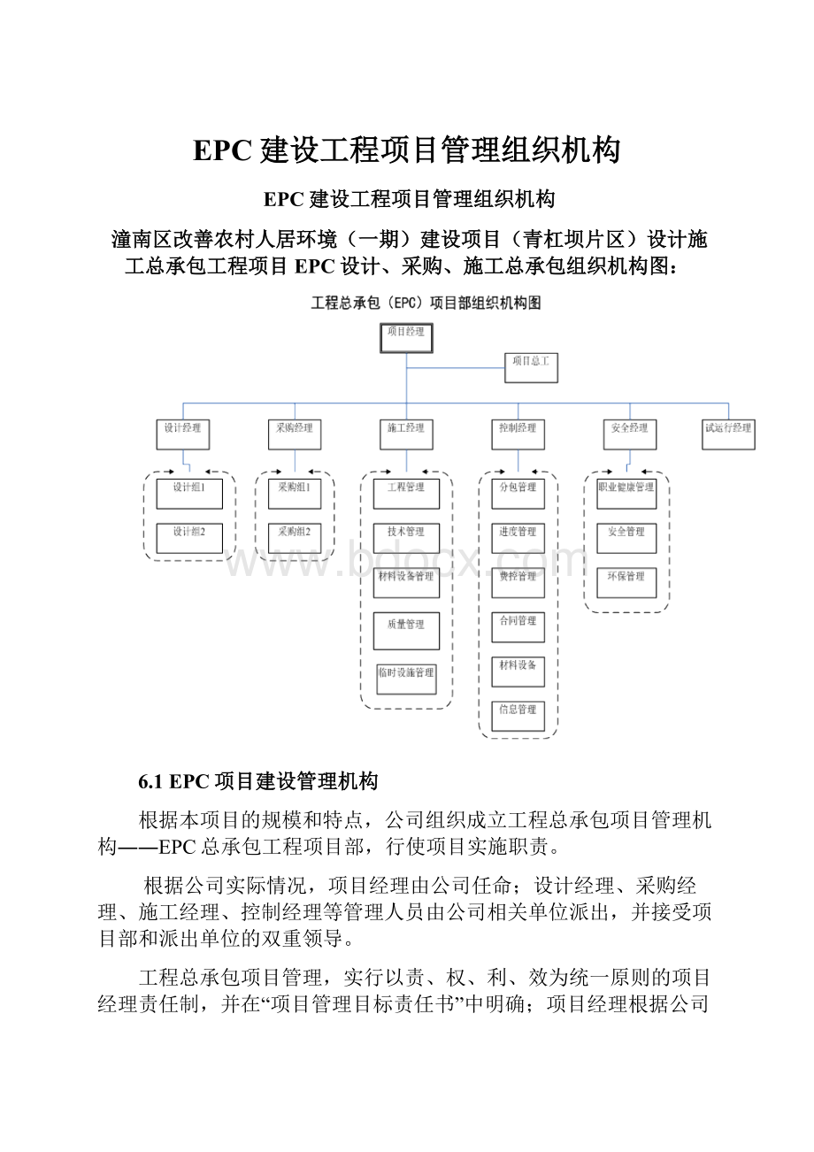 EPC建设工程项目管理组织机构.docx_第1页