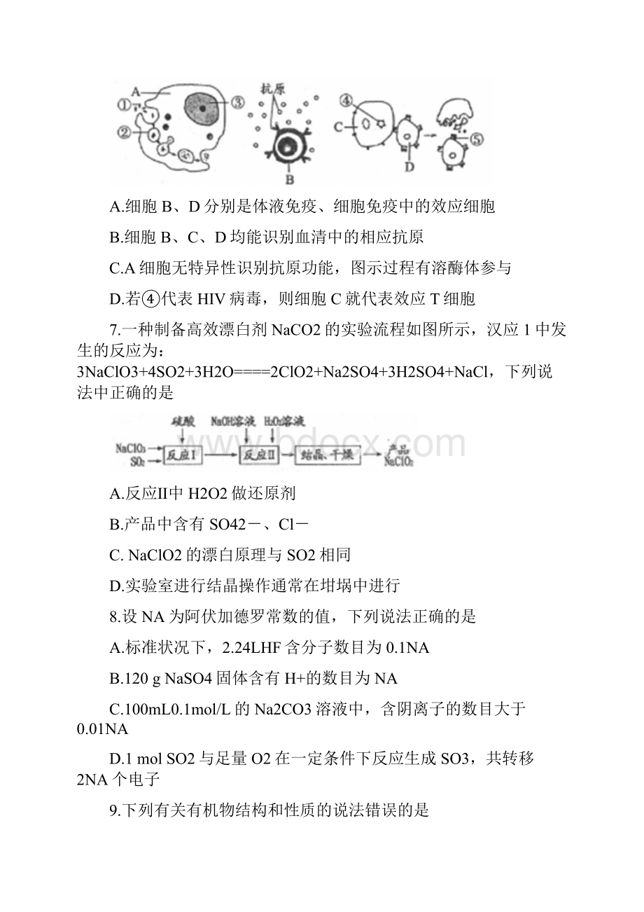 河南省开封市届高三上学期第一次模拟考试理综.docx_第3页