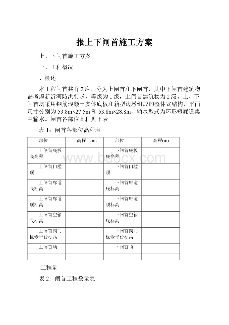 报上下闸首施工方案.docx