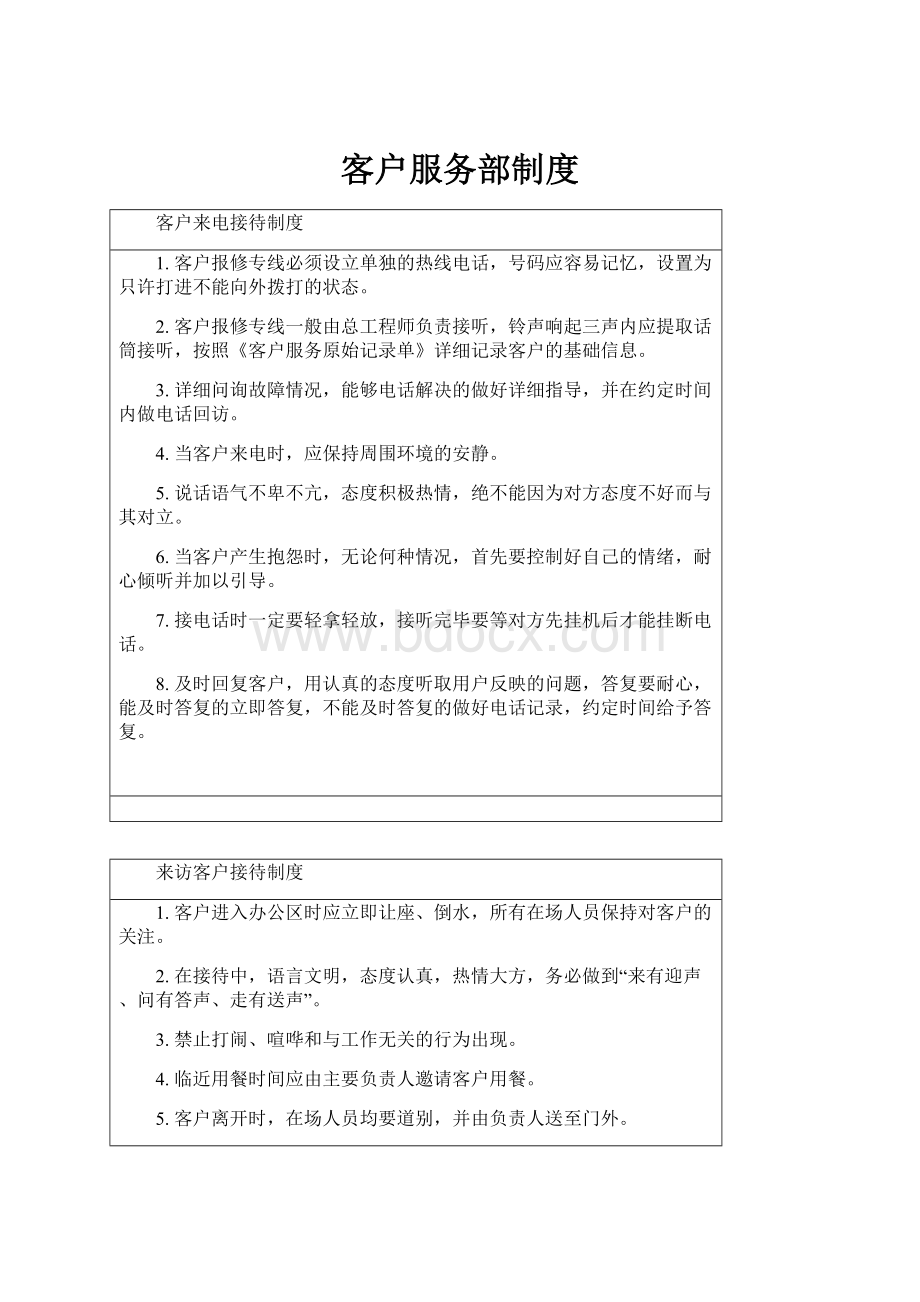 客户服务部制度.docx