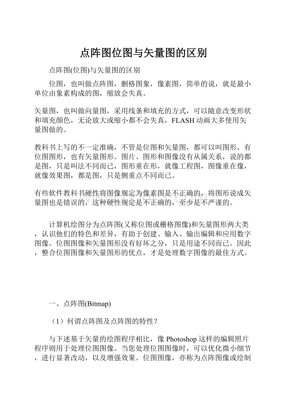 点阵图位图与矢量图的区别.docx_第1页