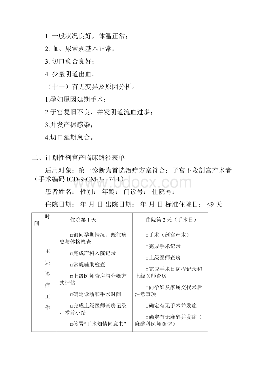 妇产科临床路径单.docx_第3页