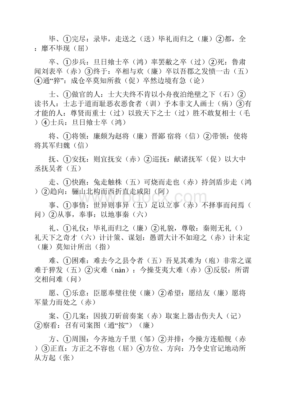 文言文常用实词义项及例句.docx_第2页