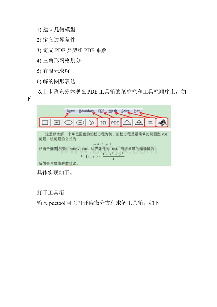 MatlabPDE工具箱有限元法求解偏微分方程.docx_第2页