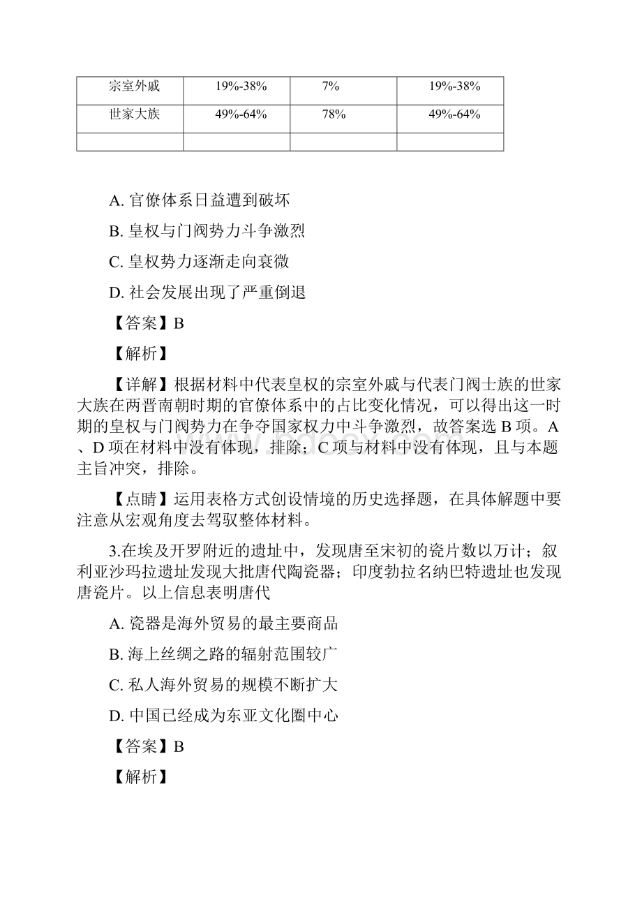 山西省届高三高考考前适应性测试A卷文综历史试题附答案解析.docx_第2页