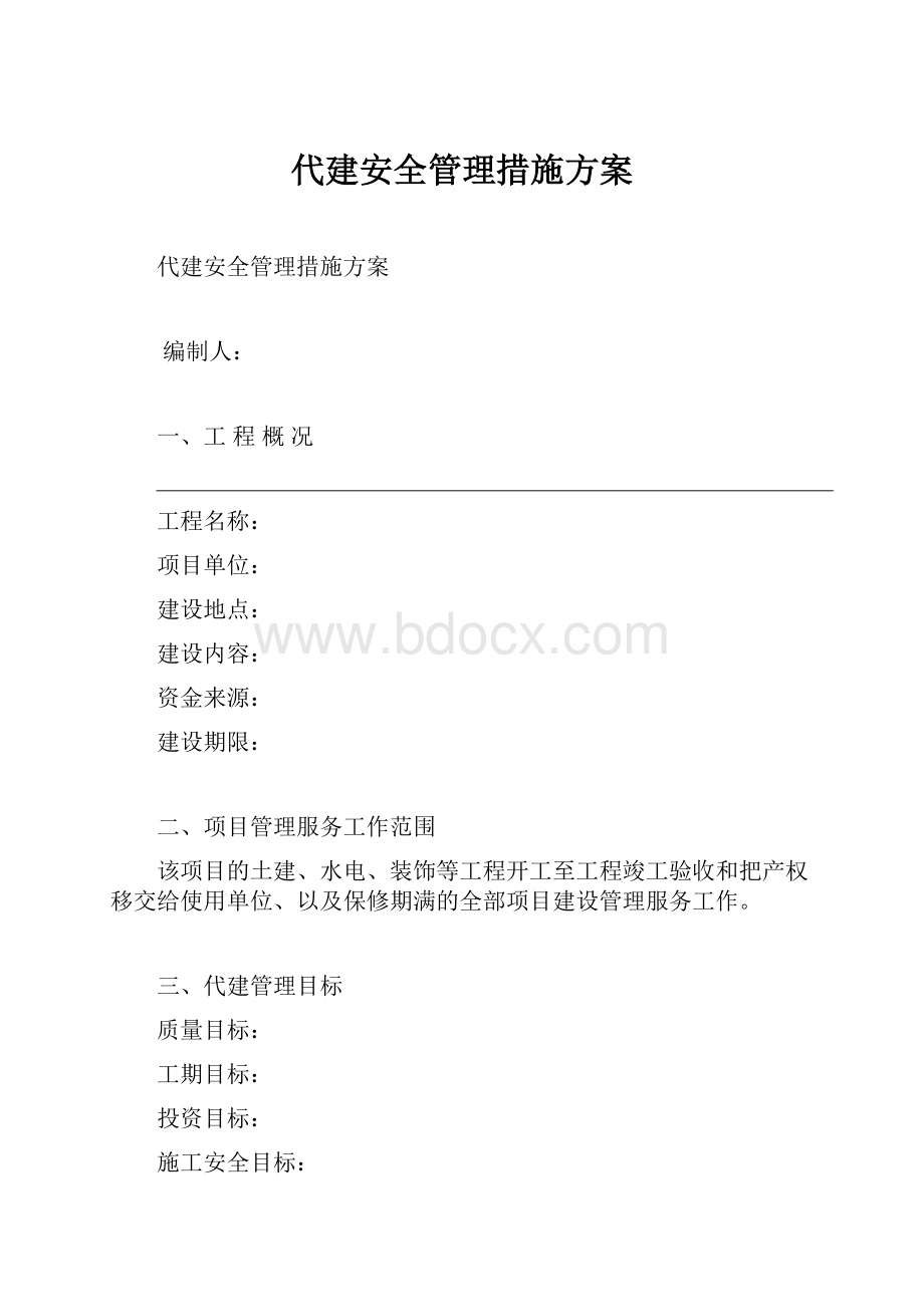 代建安全管理措施方案.docx