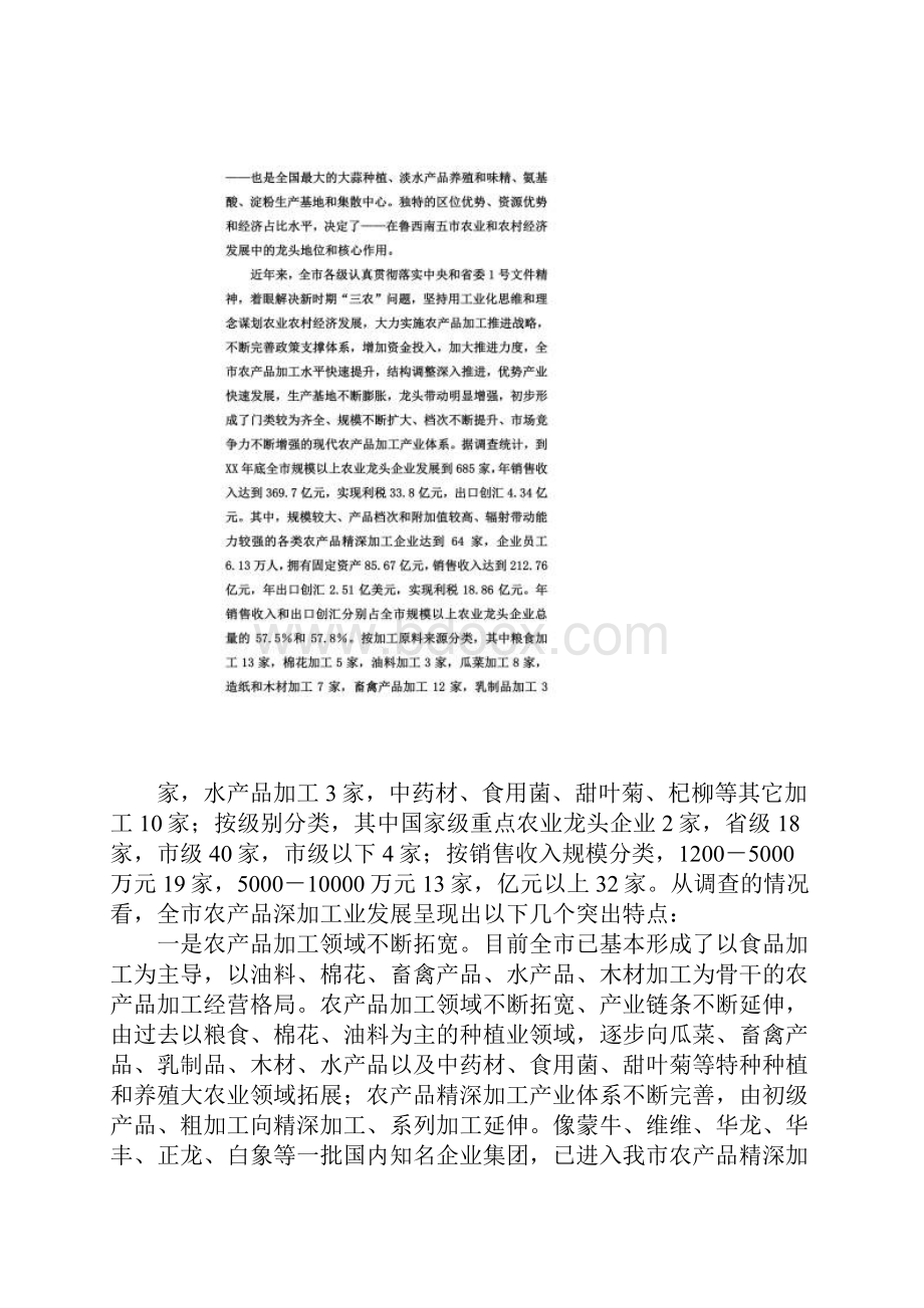 关于市农产品深加工业发展情况的调研报告.docx_第2页