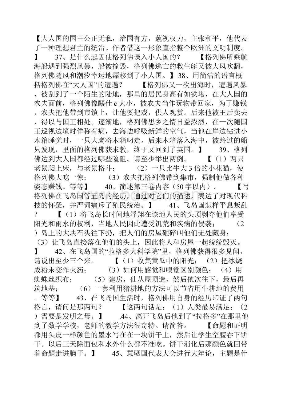 格列佛游记简答题及答案 应对名著.docx_第2页