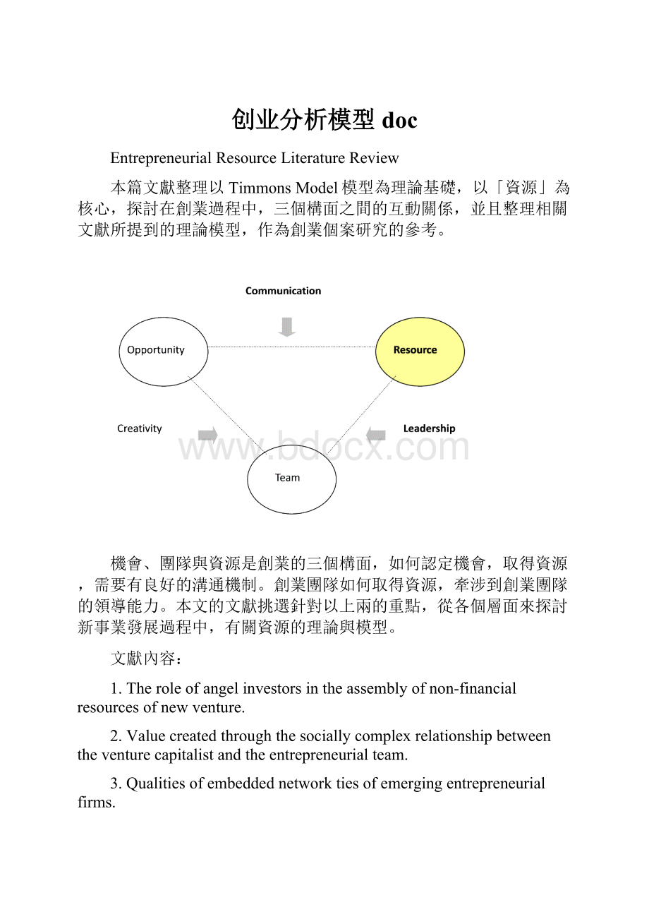 创业分析模型doc.docx_第1页