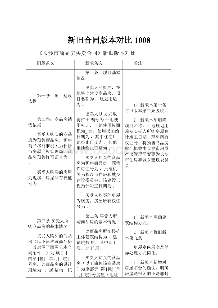 新旧合同版本对比1008.docx