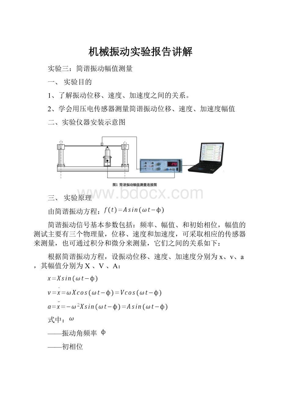 机械振动实验报告讲解.docx