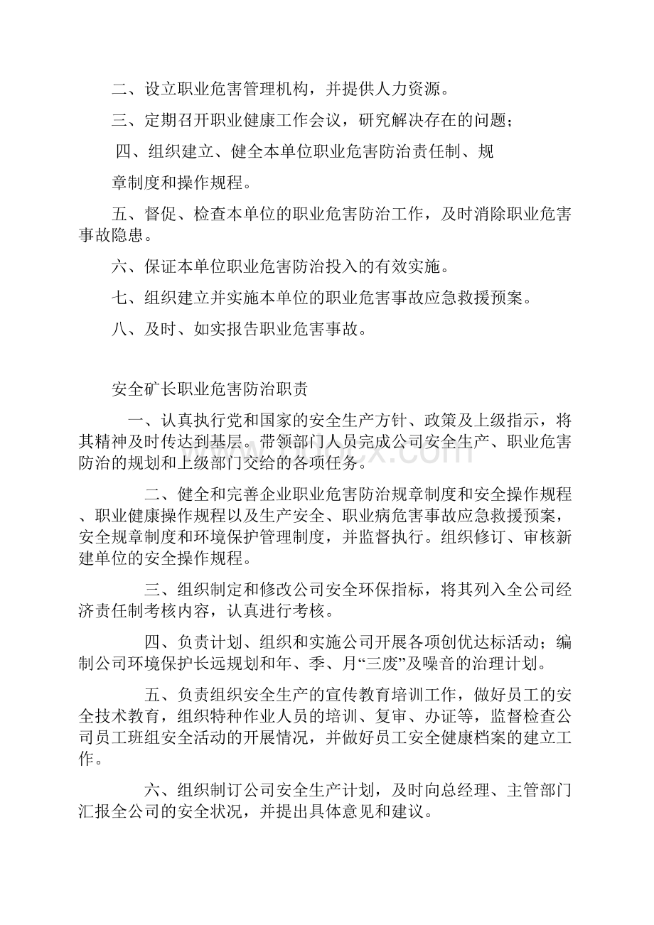 职业危害防治责任制度各岗位安全职责.docx_第2页