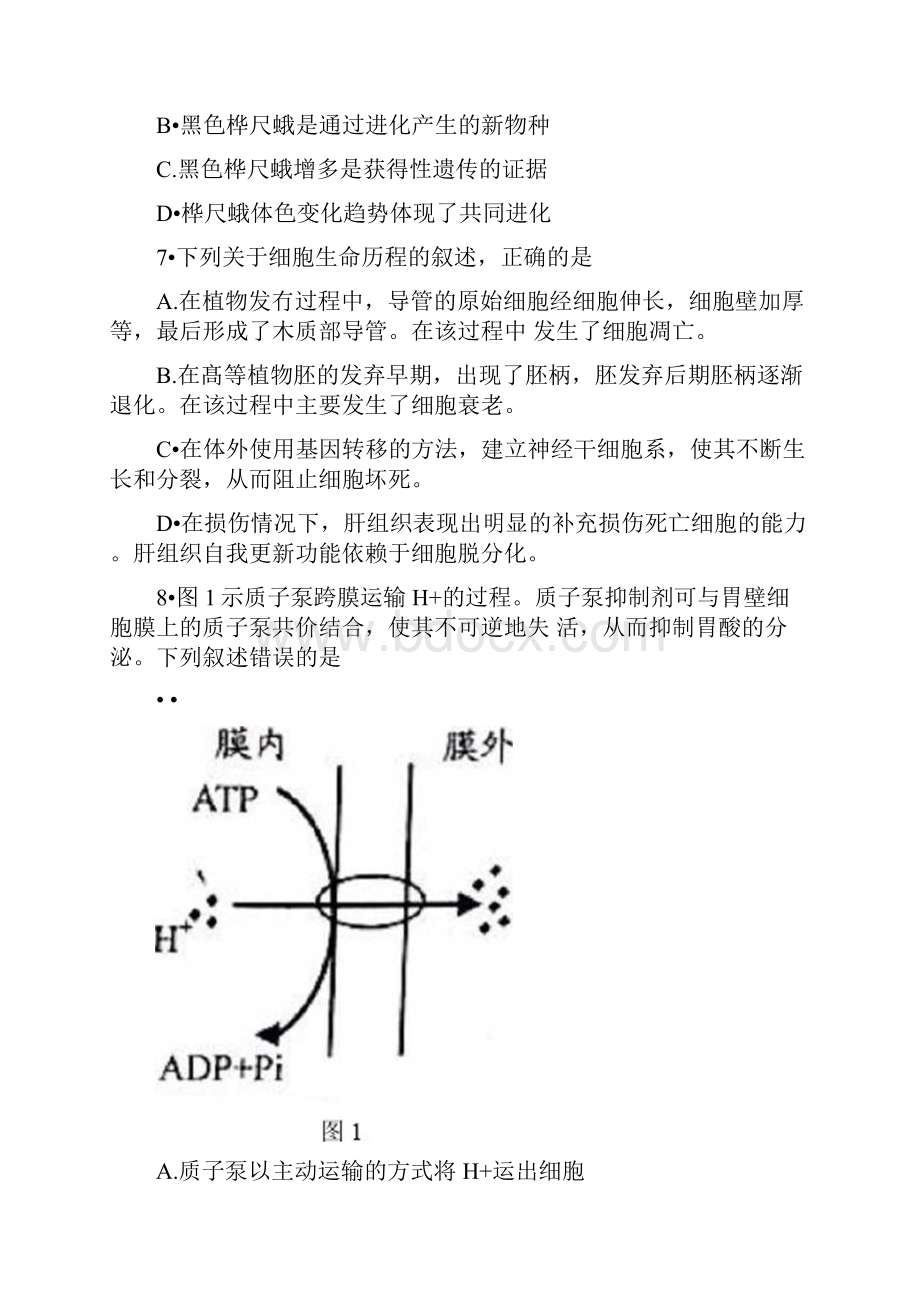 广东省普通高中学业水平选择考适应性测试生物试题.docx_第3页