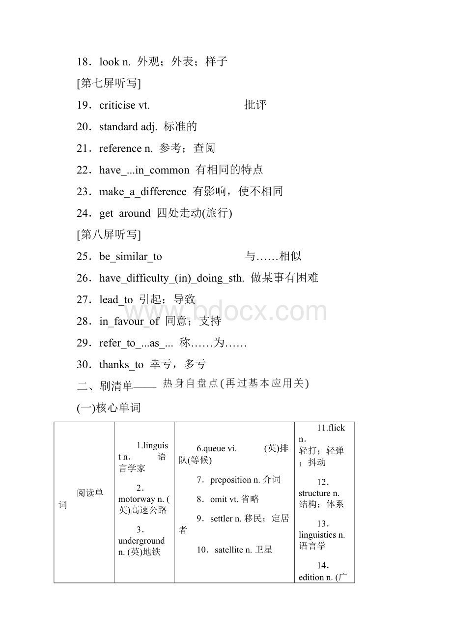 学年高中一轮复习英语必修五 Module 1 British and American English 含答案.docx_第3页