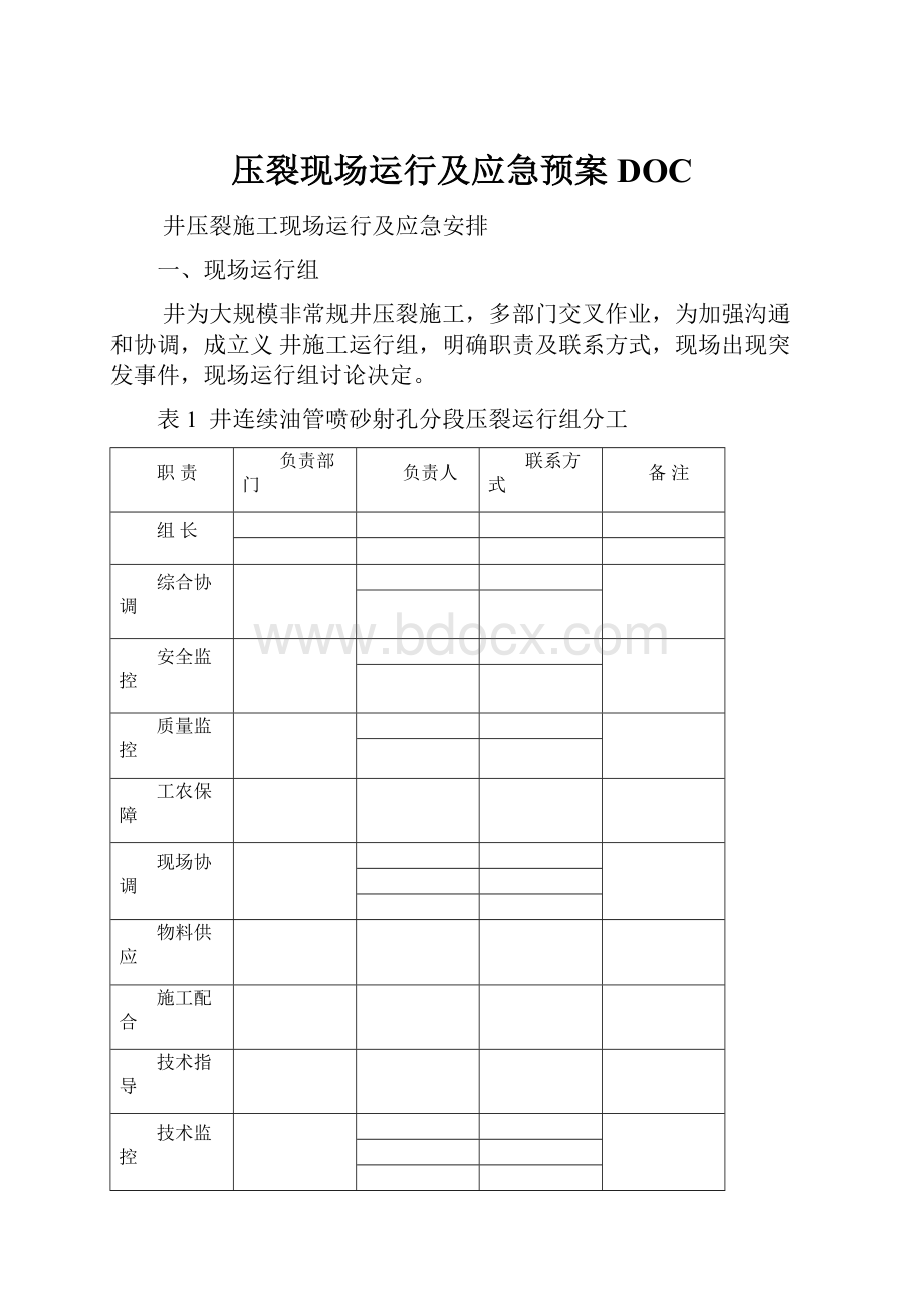 压裂现场运行及应急预案DOC.docx