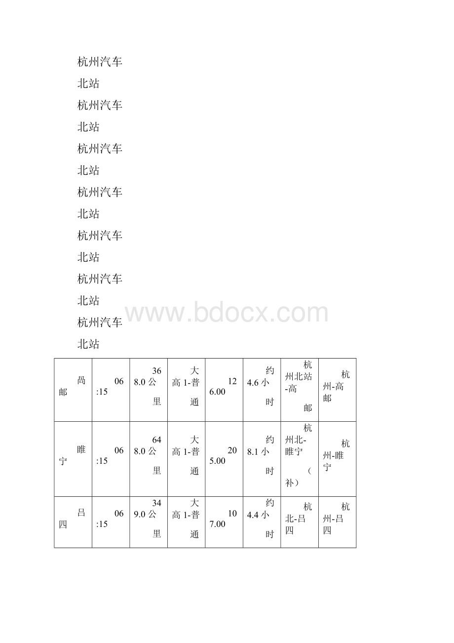 杭州汽车北站时刻表杭州汽车北站时刻表.docx_第2页