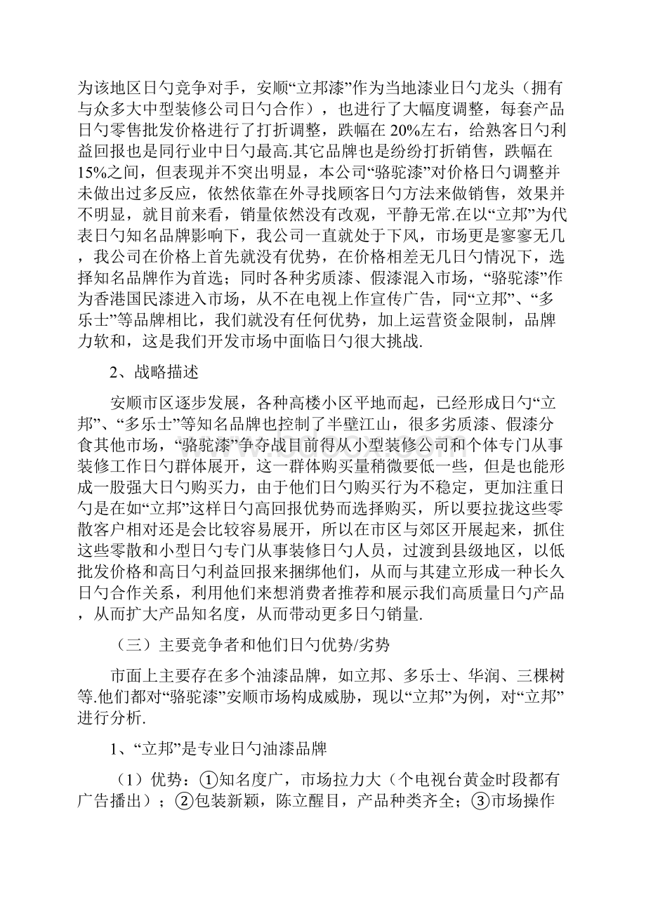 品牌油漆骆驼漆区域市场营销推广策划方案.docx_第3页