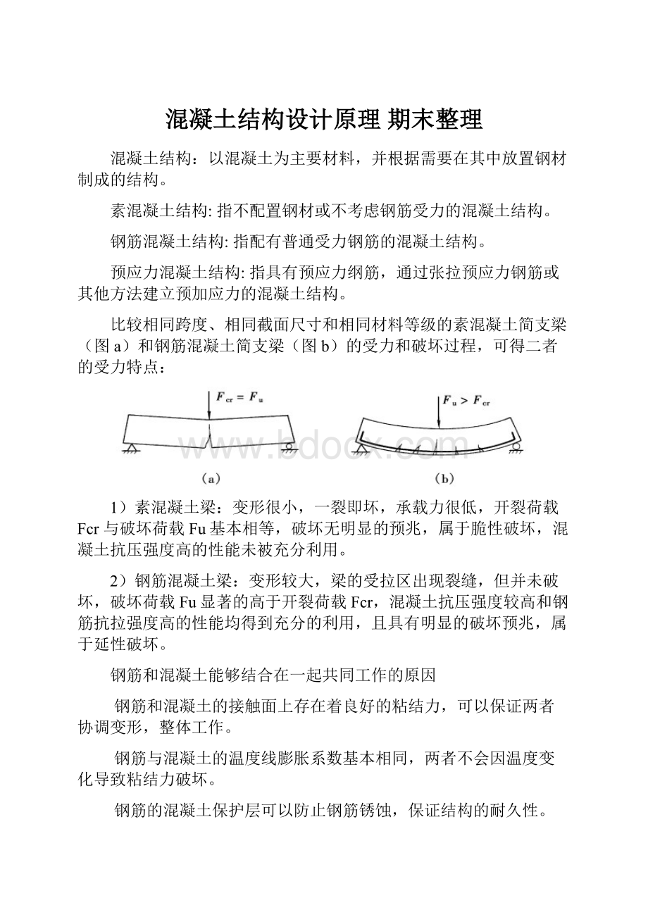 混凝土结构设计原理 期末整理.docx_第1页