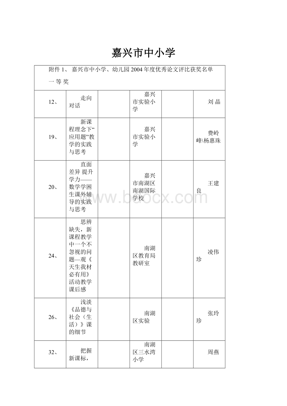 嘉兴市中小学.docx