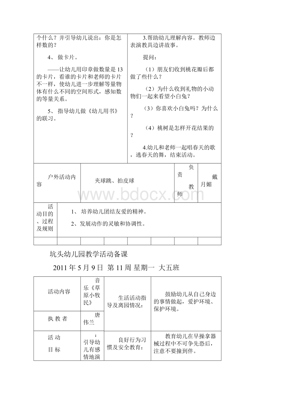 坑头幼儿园学年第二学期大五班备课第11周.docx_第2页