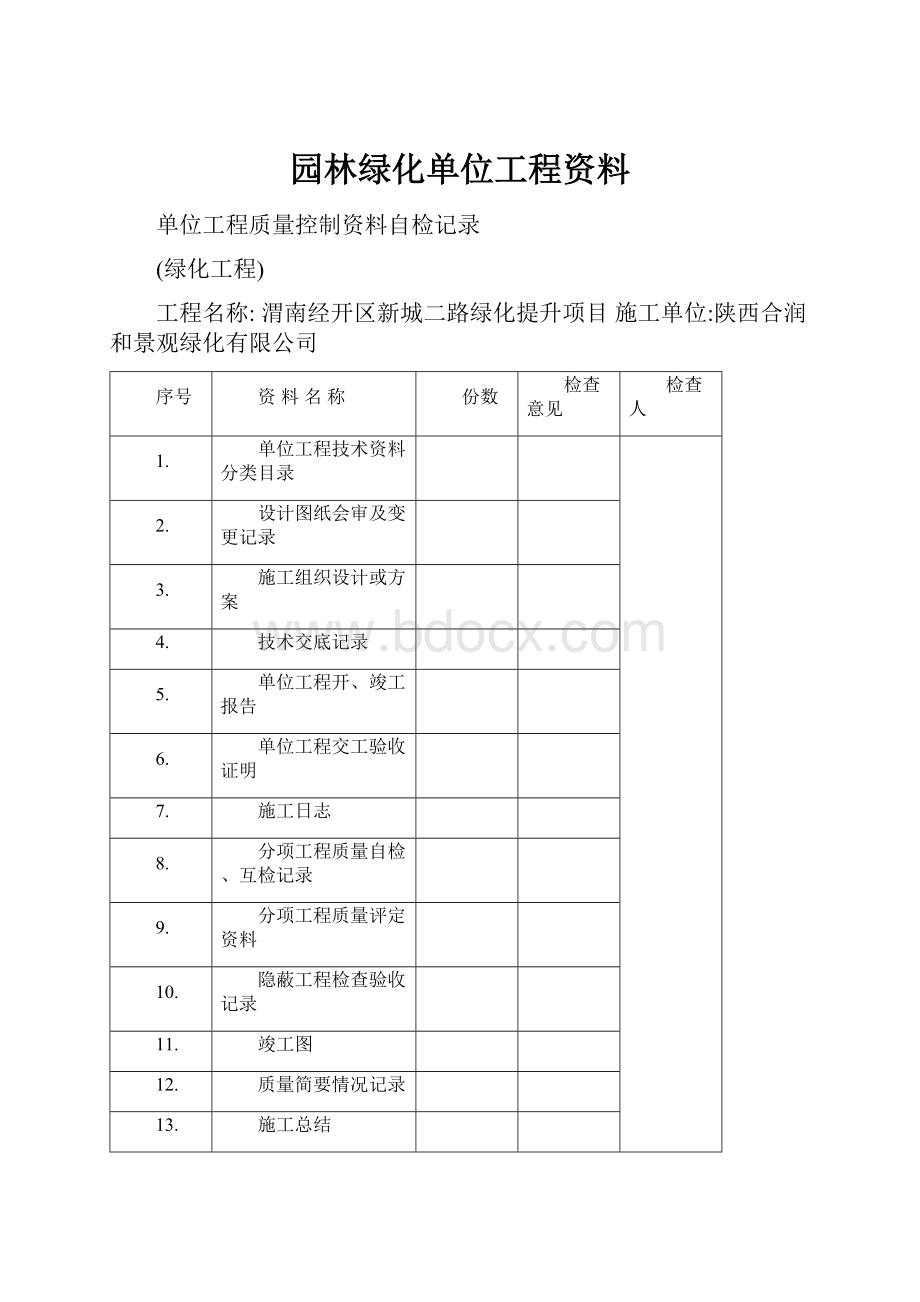 园林绿化单位工程资料.docx_第1页