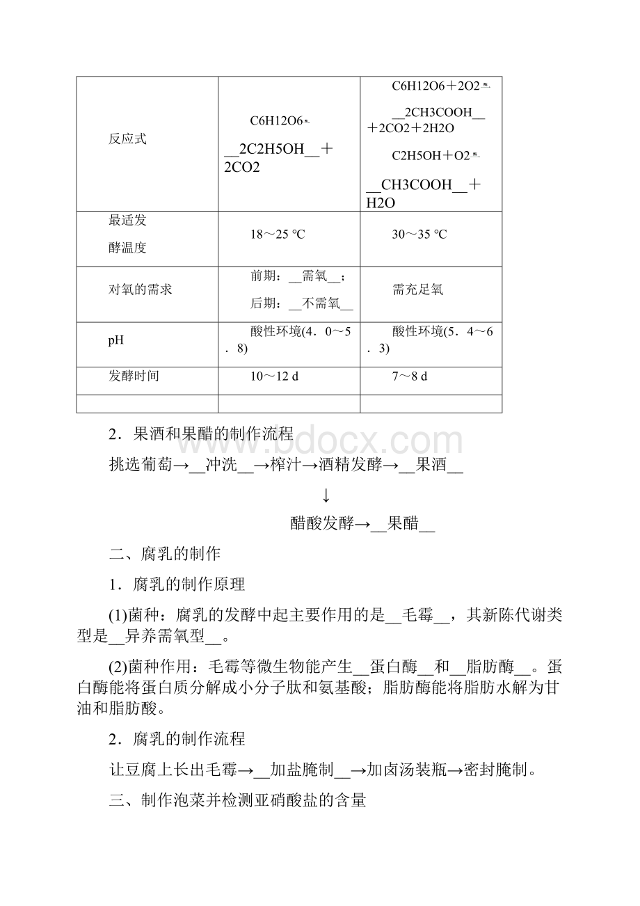 版高考生物大一轮复习第48讲传统发酵技术的应用优选学案05032139.docx_第2页