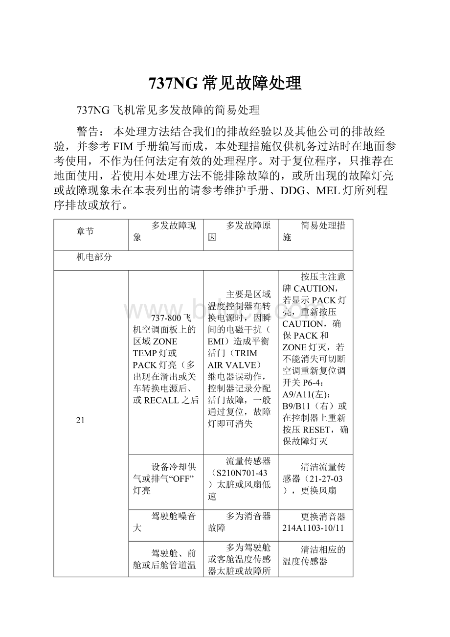 737NG常见故障处理.docx_第1页