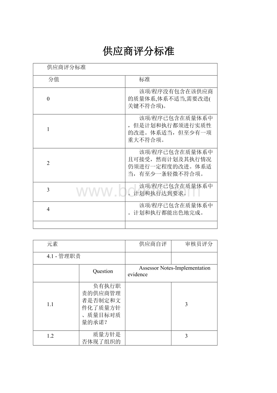 供应商评分标准.docx_第1页