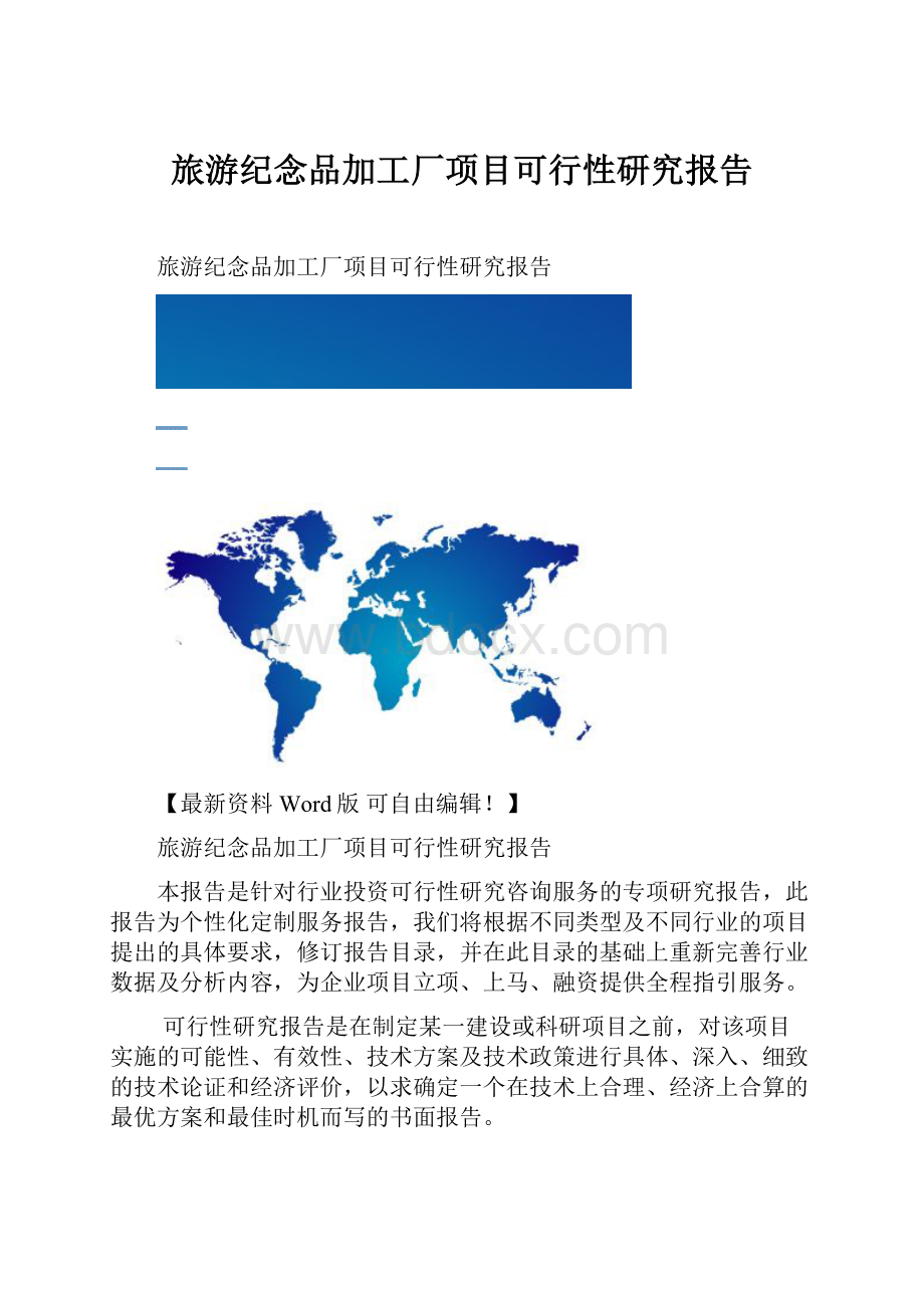 旅游纪念品加工厂项目可行性研究报告.docx