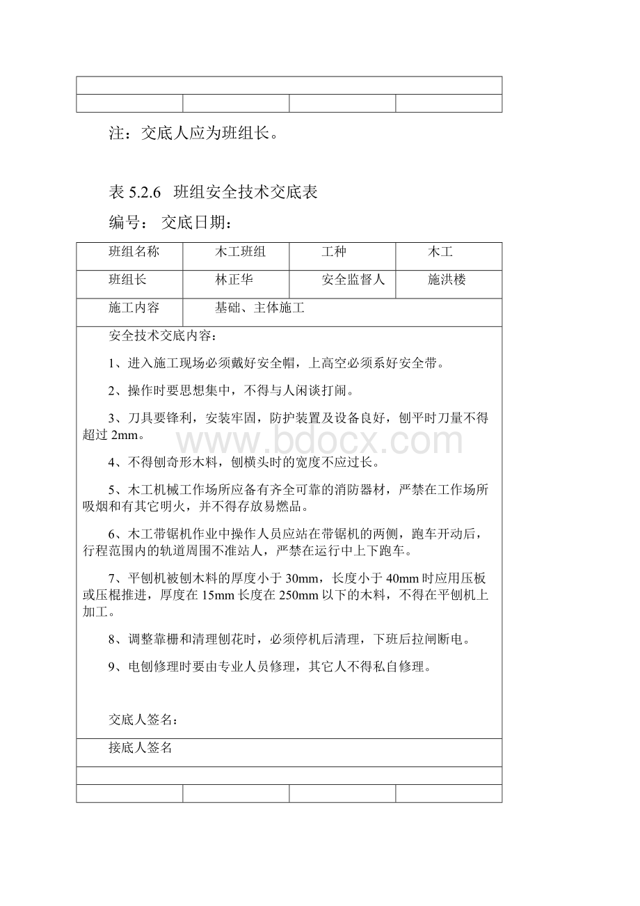 建筑工地班组安全交底内容汇总.docx_第2页