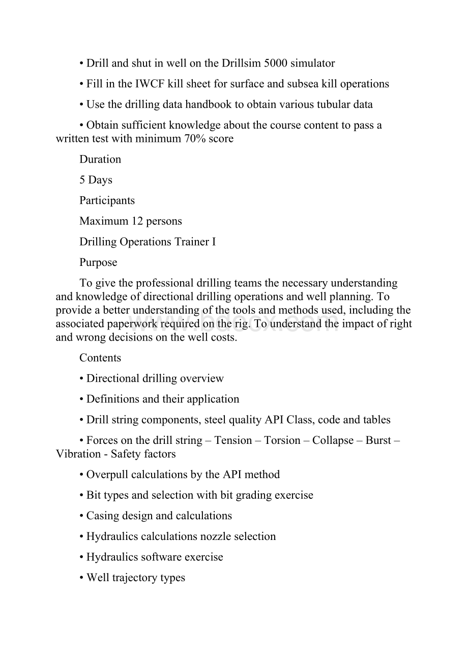 MAERSK TRAINING CENTRE OIL GAS COURSES.docx_第2页