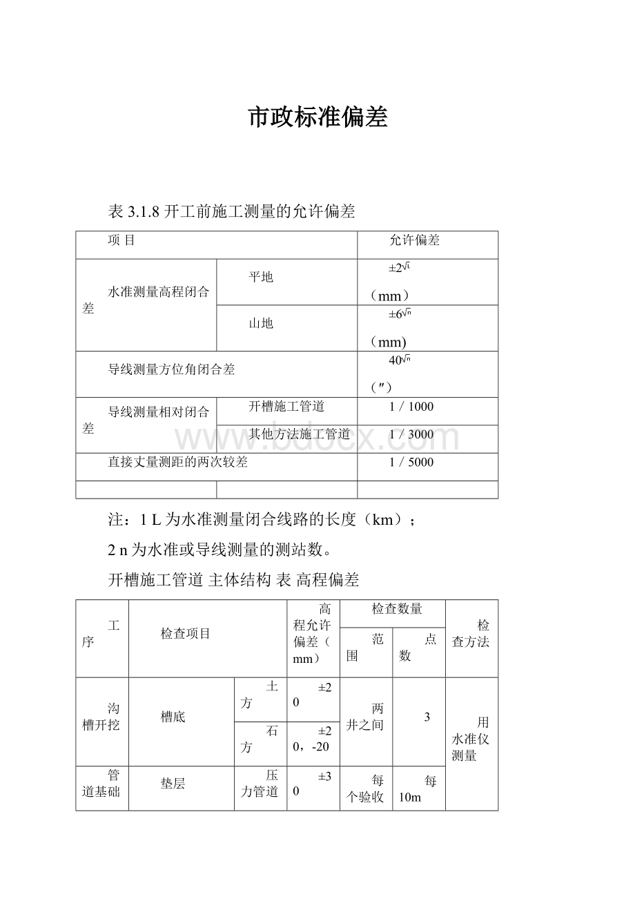 市政标准偏差.docx_第1页