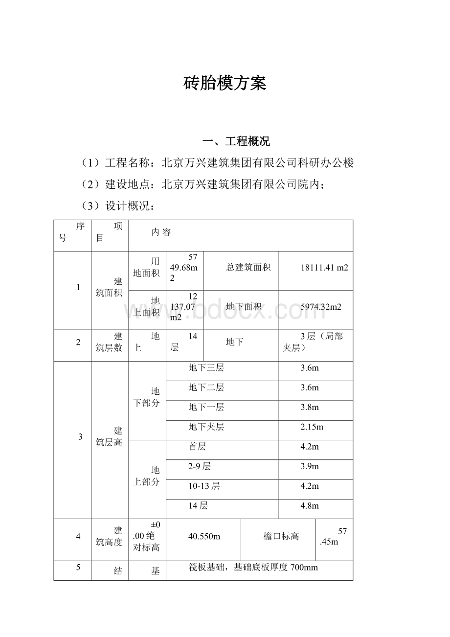 砖胎模方案.docx_第1页