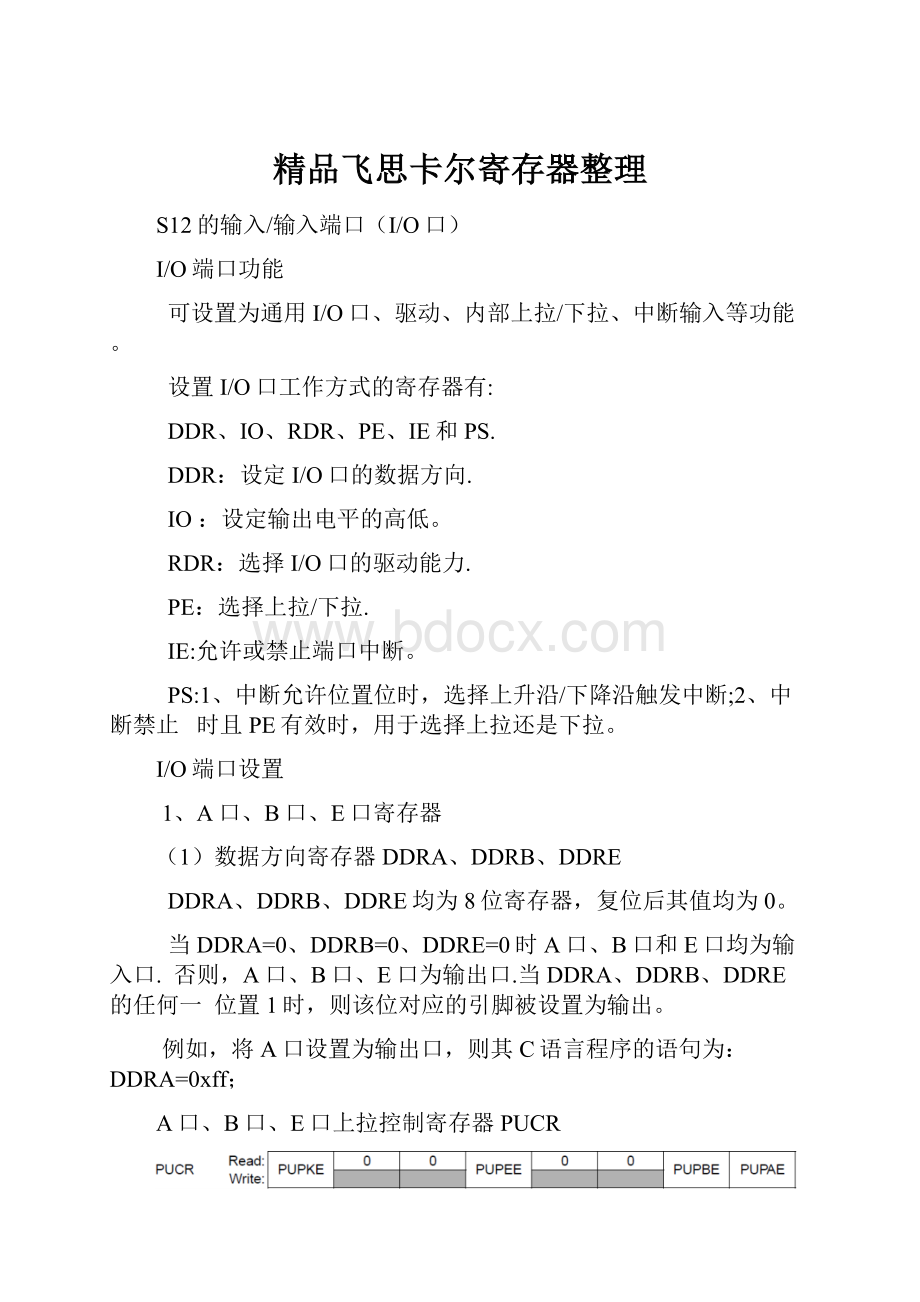 精品飞思卡尔寄存器整理.docx