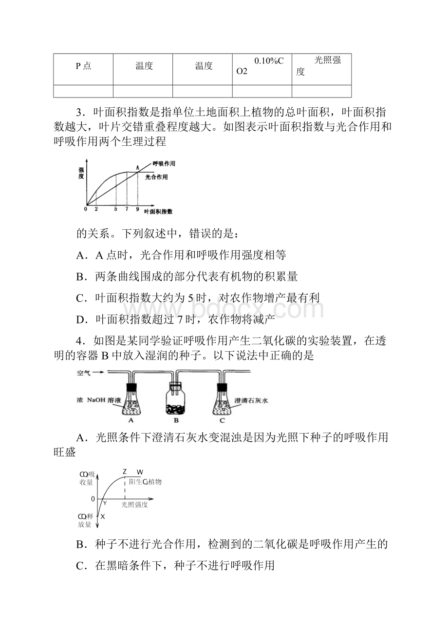 届漳州三中高三生物光合作用和呼吸作用专题.docx_第2页