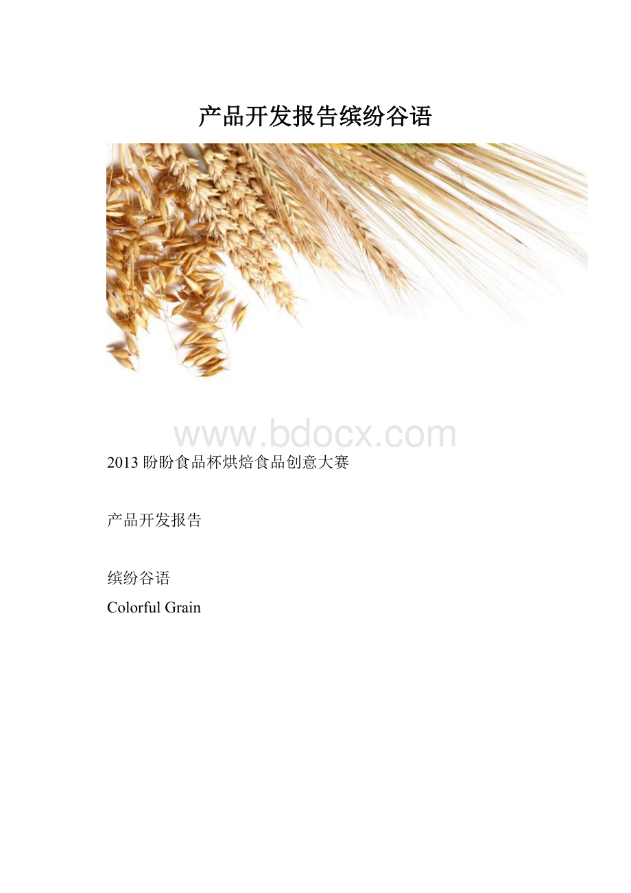 产品开发报告缤纷谷语.docx_第1页